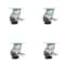 Service Caster 4 Inch Thermoplastic Rubber Caster Set with Roller Bearing and Brake/Swivel Lock SCC-30CS420-TPRRD-TLB-BSL-4 - alternate 1